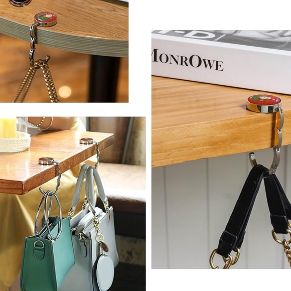 Santa Christmas Silver Purse Hanger Hook 🎄Stocking Hanger - Picture 4 of 7